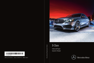 2015 Mercedes Benz E Class Sedan Wagon Operator Manual